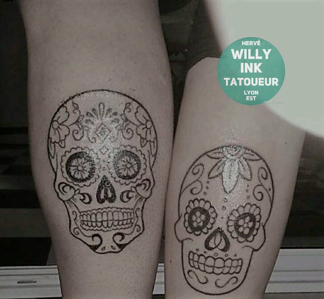 Tete De Mort Mexicaine Tatouage Tatouage crâne mexicain Willy Ink Tatoueur à Lyon Est