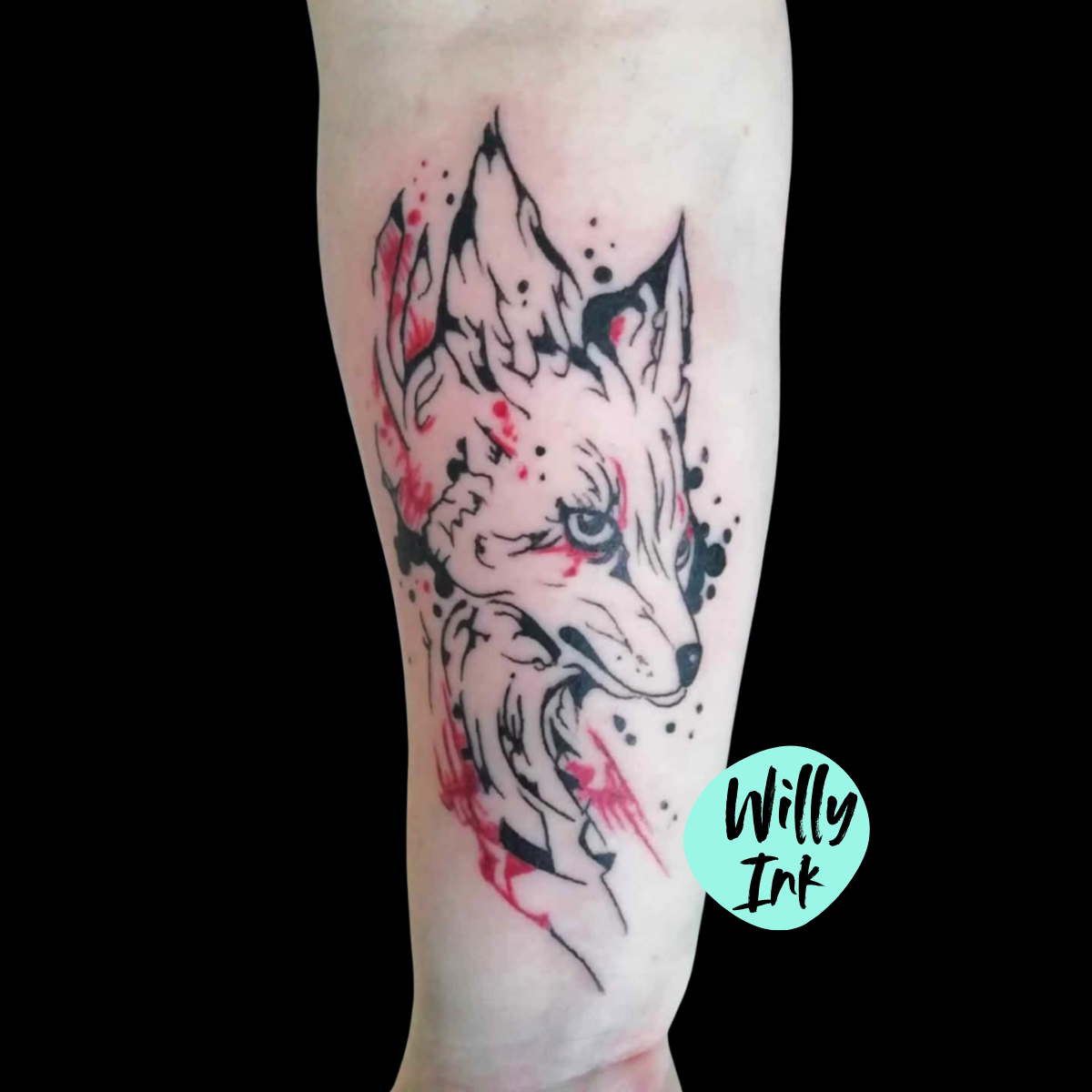 tatouage renard trashpolka lyon