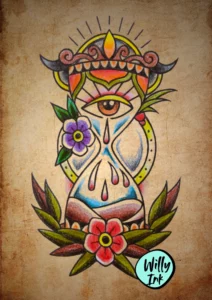 14 flash tattoo lyon vintage oldschool oeil