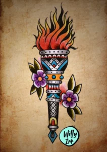 2 flash tattoo lyon vintage oldschool 