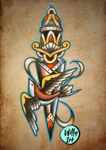 25 flash tattoo lyon vintage oldschool 